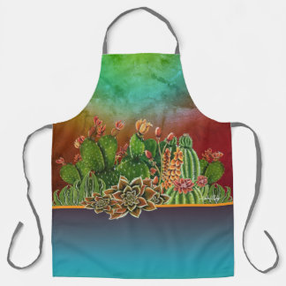 Delantal Apron de patrón Cacti & Succulens