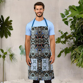 Delantal Apron de patrón de cangrejo geométrico