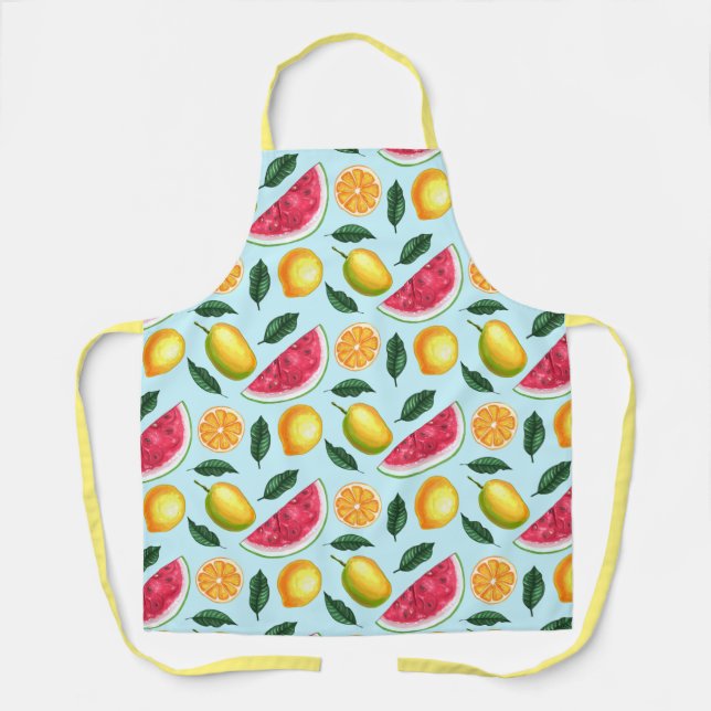 Delantal Apron de patrón de fruta exótico (Anverso)