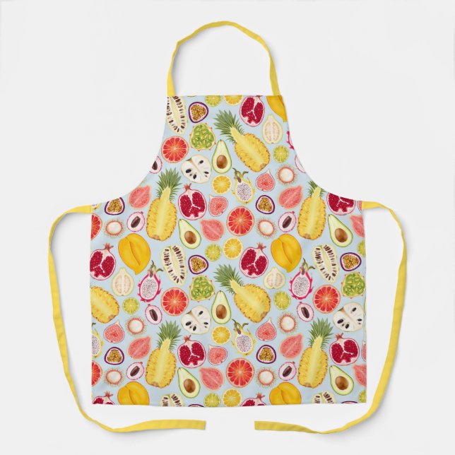 Delantal Apron de patrón de fruta exótico (Anverso)
