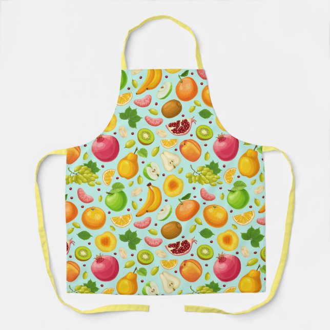 Delantal Apron de patrón de fruta exótico (Anverso)