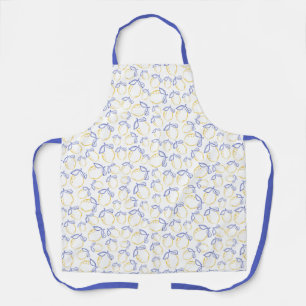 Delantal Apron de patrón de limón dibujado a mano