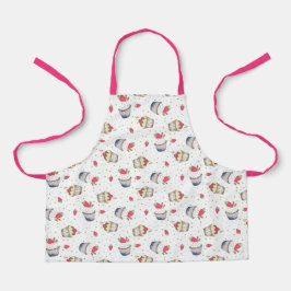 Delantal Apron de patrón de torta - Regalo de horneado rosa
