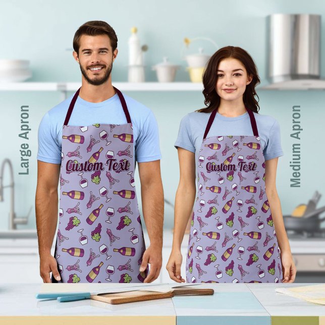 Delantal Apron de patrón de vino rojo (Subido por el creador)