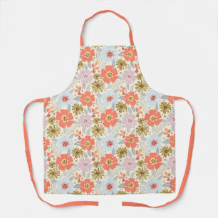 Delantal Apron de patrón floral inspirado en Boho