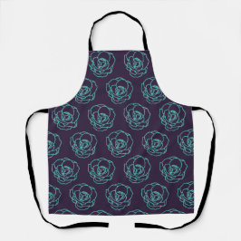 Delantal Apron de patrón Rosa floral