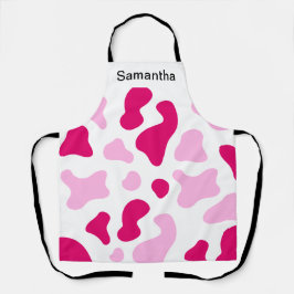 Delantal Apron de Personalizado rosado de vaca de impresión
