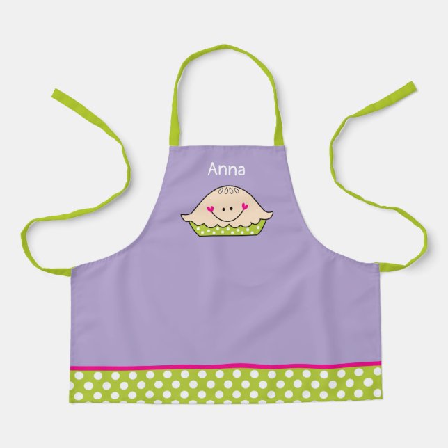 Delantal Apron de Pie Feliz Personalizado para chicas (Anverso)