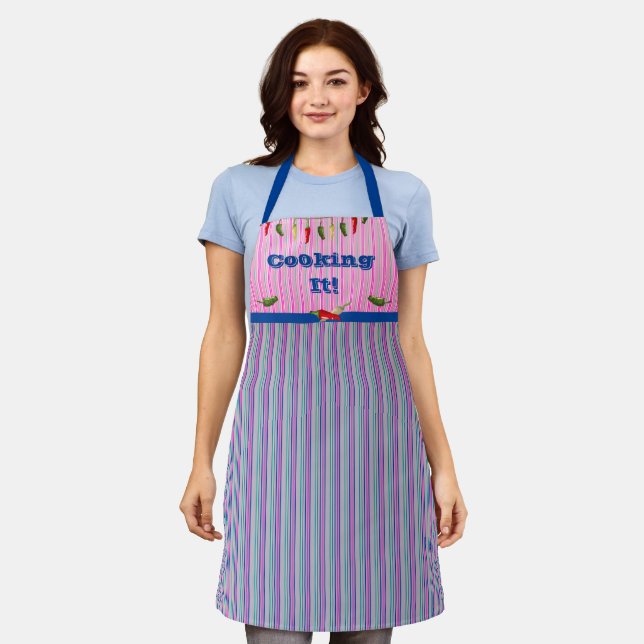 Delantal Apron de pimientos calientes divertido (Gastado)
