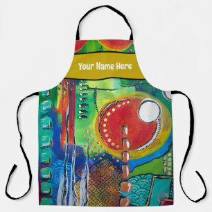 Delantal Apron de pintura abstracta