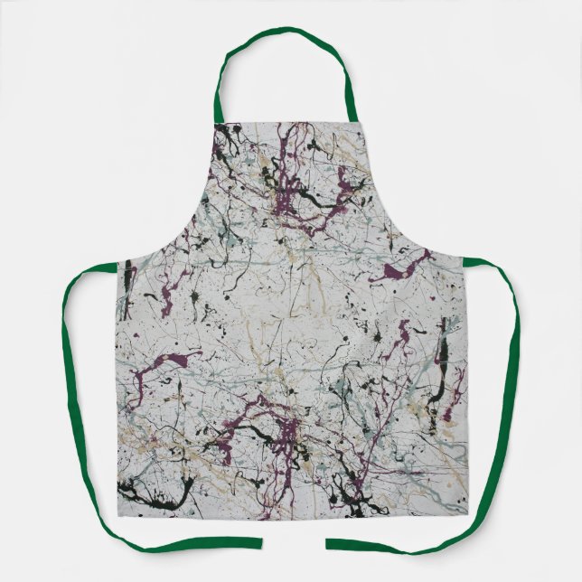 Delantal Apron de pintura de plaquetas abstractas coloridas (Anverso)