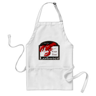 Delantal Apron de plantilla de Rótulo de langosta
