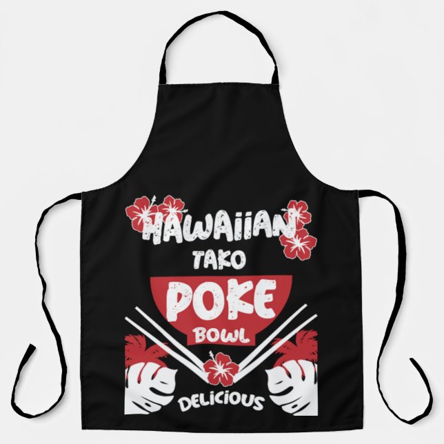 Delantal Apron de Poke Bowl Tako (Anverso)