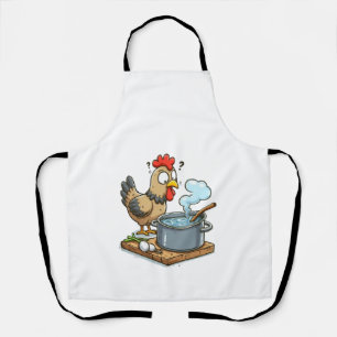 Delantal Apron de pollo de cocina divertida - Hen haciendo 
