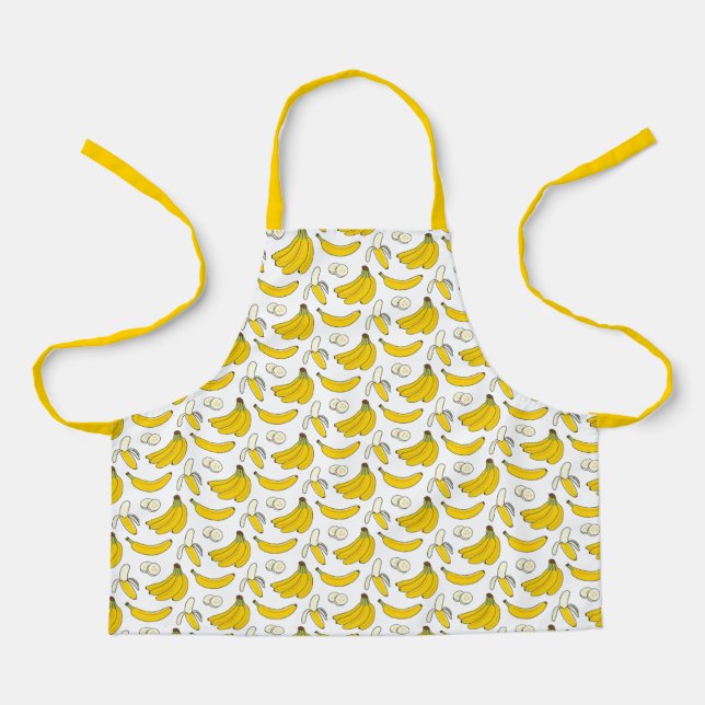 Delantal Apron de preparación de comida bananera Montessori (Anverso)