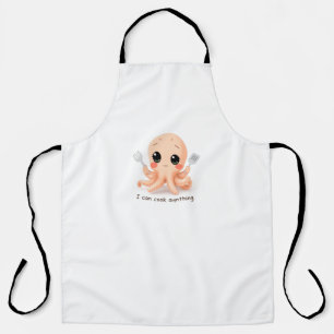 Delantal Apron de pulpo lindo - Puedo cocinar cualquier cos