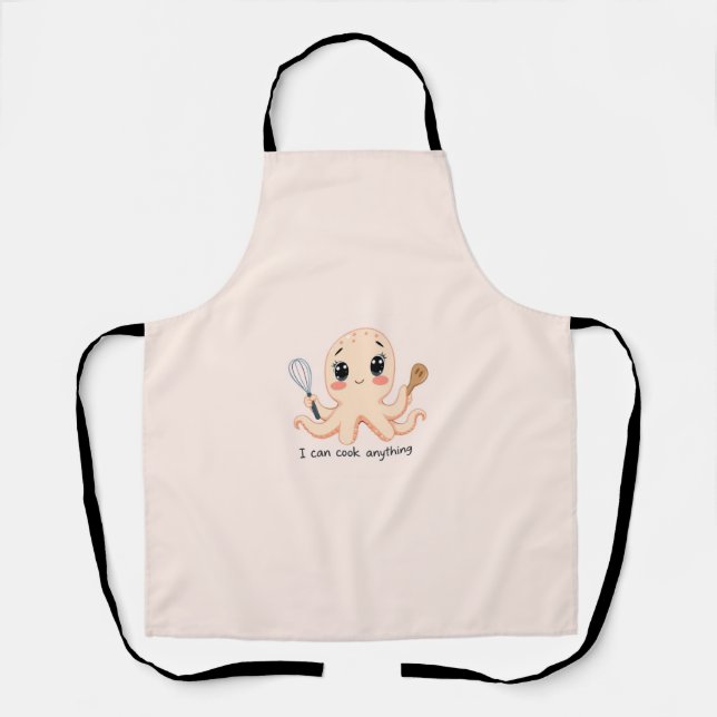Delantal Apron de pulpo lindo - Puedo cocinar cualquier cos (Anverso)