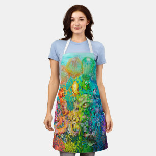 Delantal Aprón de pulpo y abetos de nana