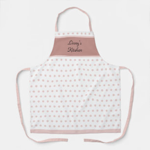 Delantal Apron de punto de polka rosado con retro lindo