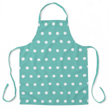 Ápron de Punto Polka (Aqua & White)