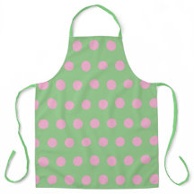 Ápron de Punto Polka (Sage Green & Pastel Pink)