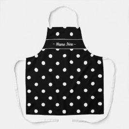 Delantal Apron de puntos de Polka con nombre personalizado 