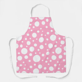 Delantal Apron de puntos rosados
