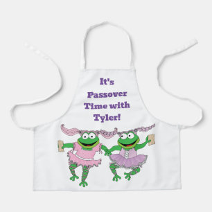 Delantal Apron de ranas de ballet de Pascua