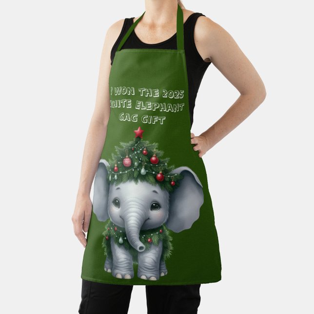 Delantal Apron de regalo de la mordaza para elefantes blanc (Subido por el creador)