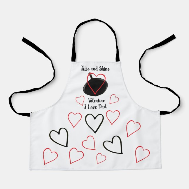 Delantal Apron de San Valentín pequeño para el amante de la (Anverso)