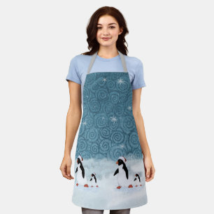 Delantal Apron de Santa Pingüinos
