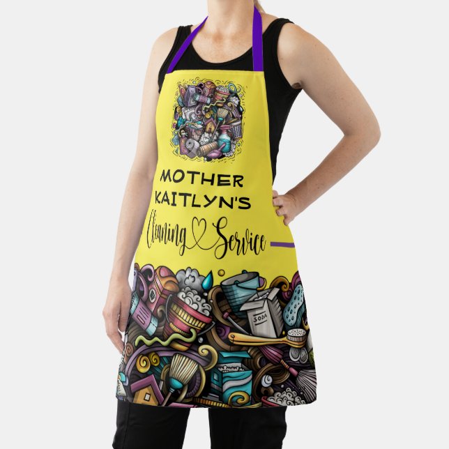 Delantal Apron de servicio de limpieza personal o comercial (in situ)