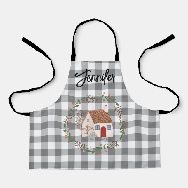 Delantal Apron de tamaño infantil de Navidades personalizad (Anverso)