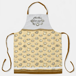 Delantal apron de taza de té