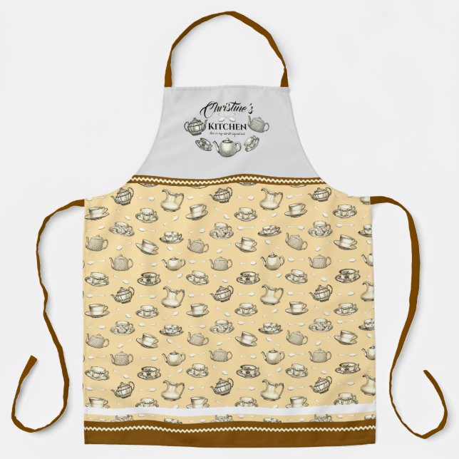 Delantal apron de taza de té (Anverso)