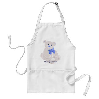 Delantal Apron de Teddy blanco y azul