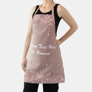 Delantal Apron de texto: detalles del Purpurina de Rubor de