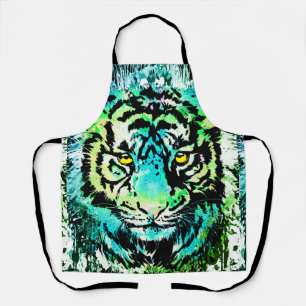 Delantal Apron de tigres - Apron colorido de ojos de tigre