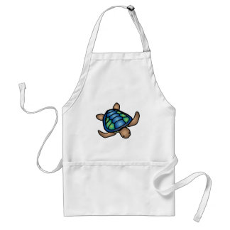 Delantal Apron de tortuga verde azul