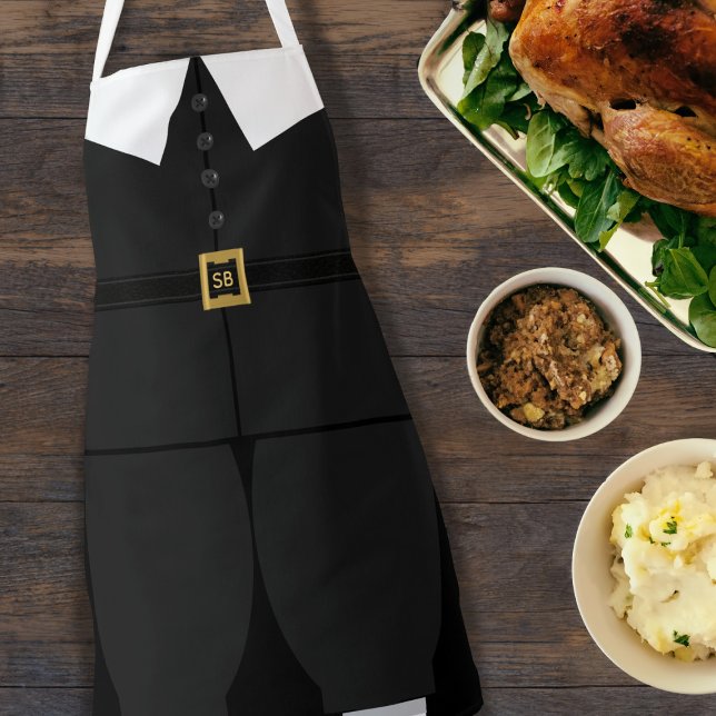 Delantal Apron de traje de peregrino de acción de gracias p (Whip up a feast fit for the Mayflower in this pilgrim inspired apron.)