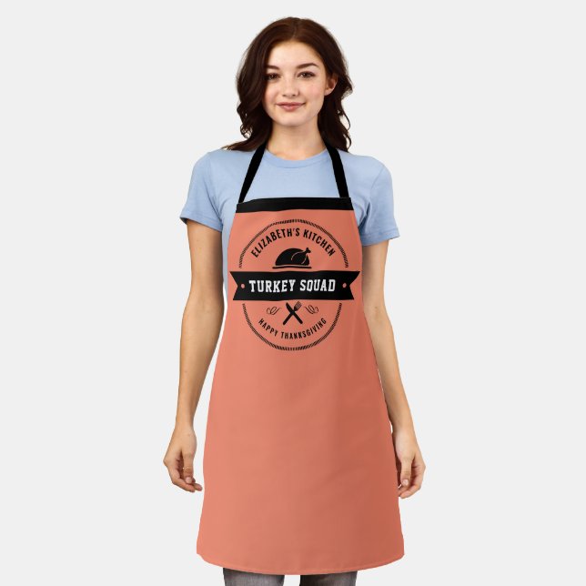 Delantal Apron de Turquía, divertido día de Acción de Graci (Gastado)