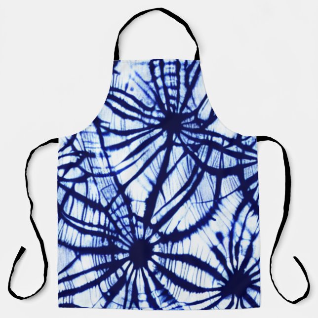 Delantal Apron de tye de patrón shibori (Anverso)