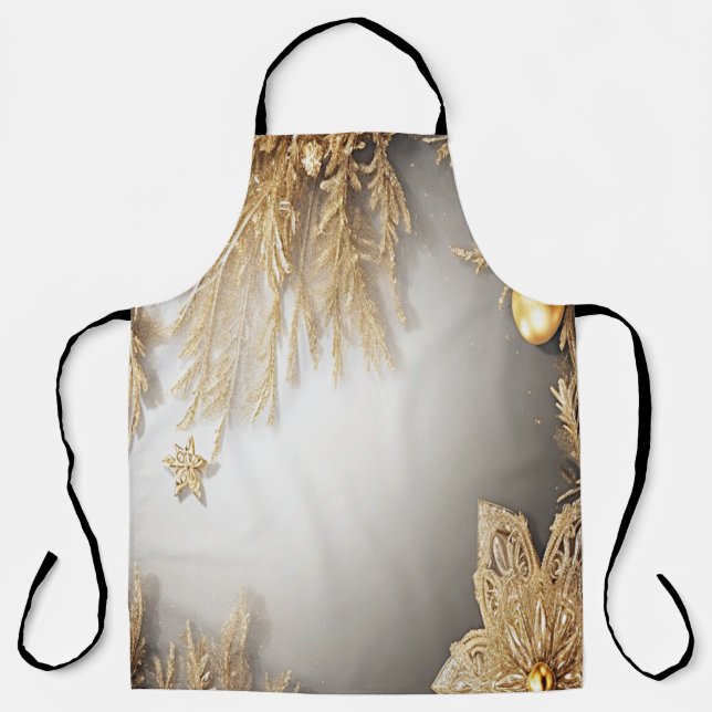 Delantal Apron de vacaciones con decoración única de oro (Anverso)