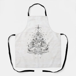 Delantal Apron de vacaciones de árbol inagotable | Lino de