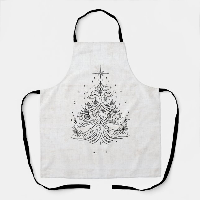 Delantal Apron de vacaciones de árbol inagotable | Lino de  (Anverso)