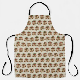 Delantal Apron de vacaciones de los Navidades de oro Bells