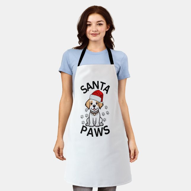 Delantal Apron de vacaciones para navidades - Gato de Santa (Gastado)