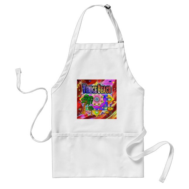 Delantal Apron de Venice Beach Tropical Friends (Frente)