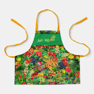 Delantal Apron de verduras saludables para chef joven