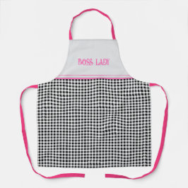 Delantal Apron de verificación de búfalo blanco de la señor